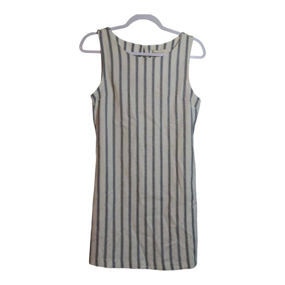 Monteau Navy and White Striped Linen Casual Mini Dress Size S